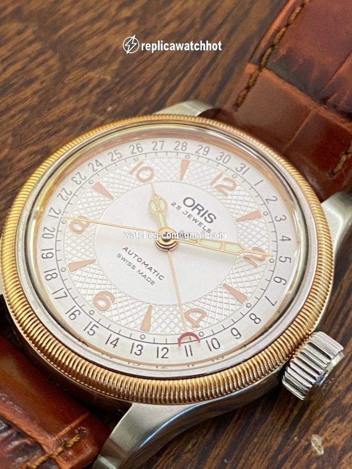 Oris Big Crown Pointer Date Mens watch Unisex Automatic Gold Steel 7543 4