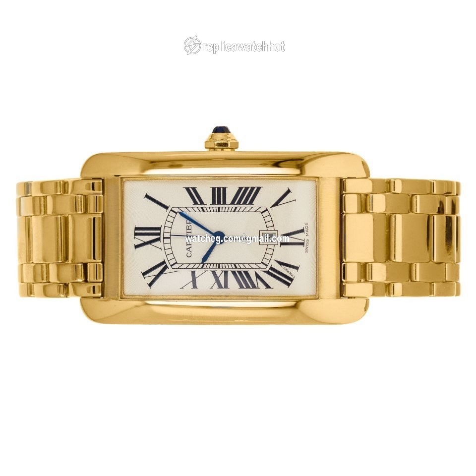 Cartier Tank Americaine Mens watch Unisex Automatic Yellow gold W26031K2  1740 4
