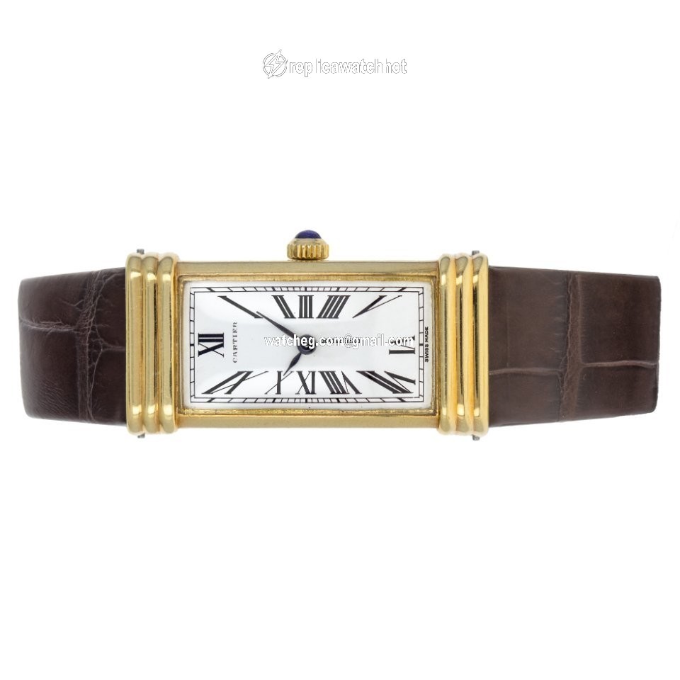 Cartier Tank Mens watch Unisex Manual winding Yellow gold 864 4