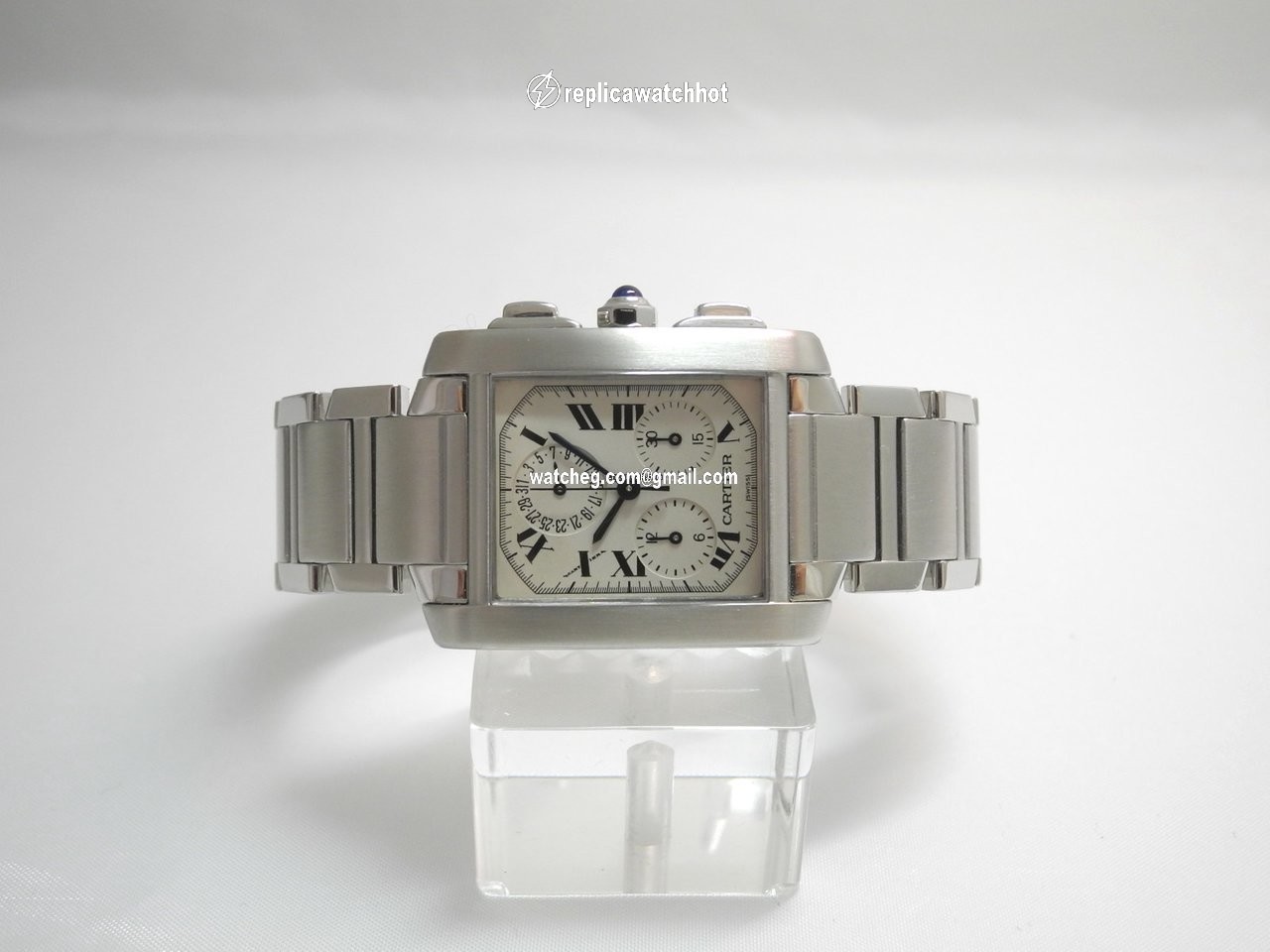 Cartier Tank Francaise Mens watch Unisex Quartz Steel Ref.Nr.2303 4