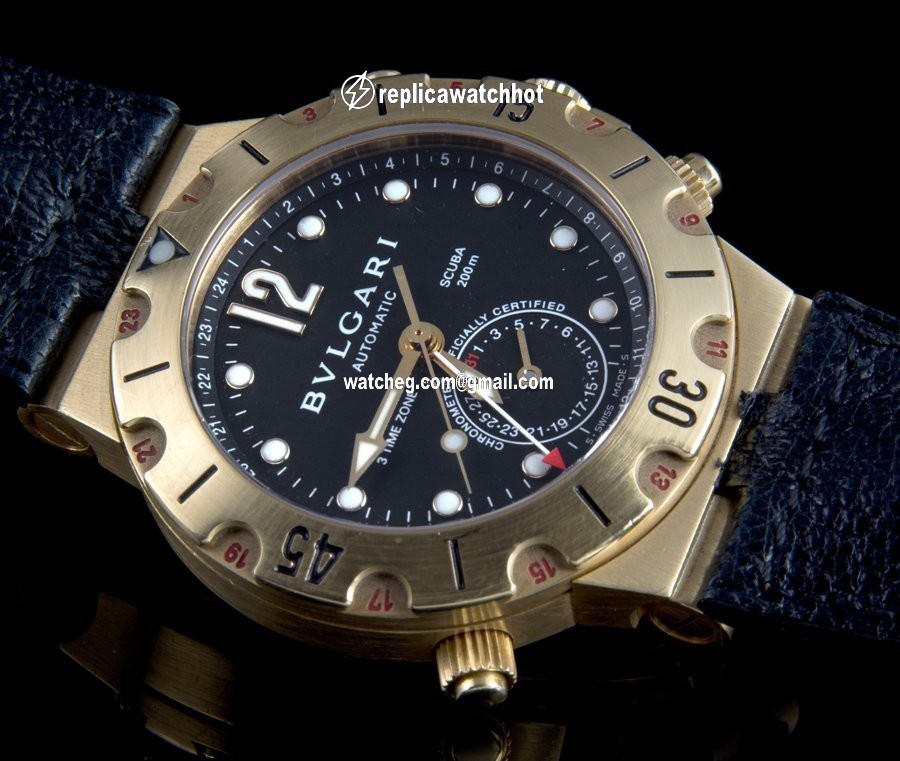 Bulgari Diagono Mens watch Unisex Automatic Yellow gold SD 38 G GMT 4