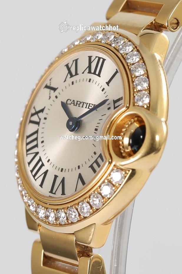 Cartier Ballon Bleu 28mm Womens watch Quartz Yellow gold WE9001Z3 4