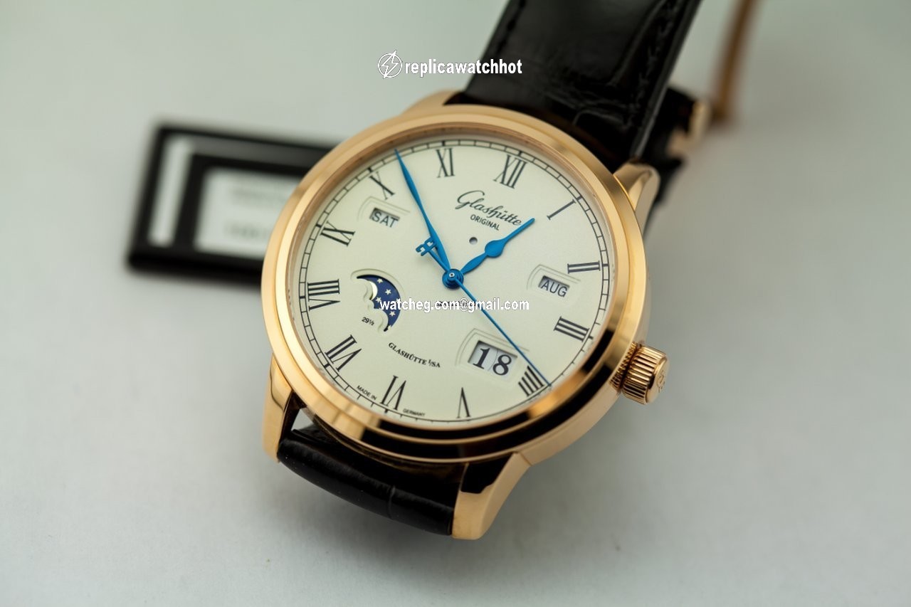 Glashtte Original Senator Perpetual Calendar Mens watch Unisex Automatic Red gold 100-02-22-05-05 4