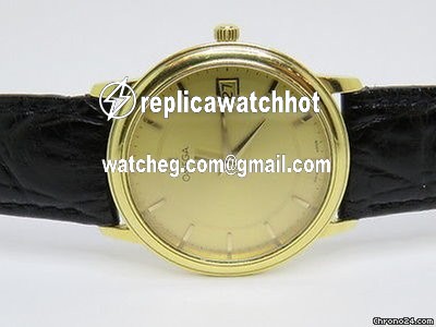 Omega Mens watch Unisex Quartz Yellow gold 46101102 4
