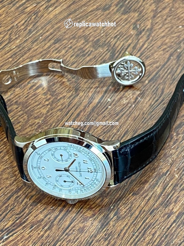 Patek Philippe Chronograph Mens watch Unisex Manual winding White gold 5170G 4