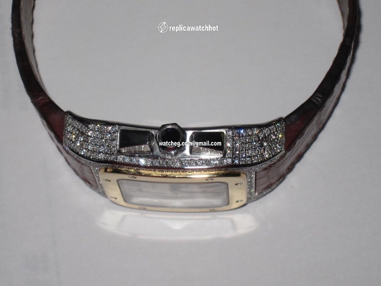 Cartier Santos 100 Mens watch Unisex Automatic Gold Steel W20091X7 4