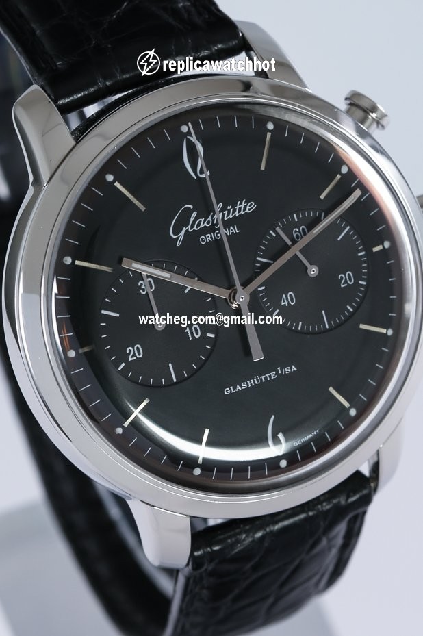 Glashtte Original Sixties Chronograph Mens watch Unisex Automatic Steel 393.402.22.04. 4