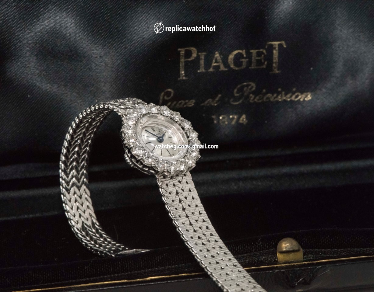 Piaget Womens watch Manual winding White gold 1970s Piaget 18kt 2.25 Diamond Bracelet Watch 4