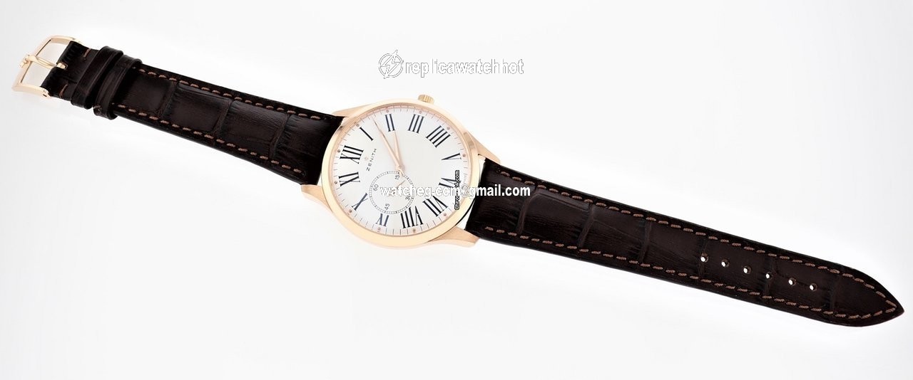 Zenith Elite Ultra Thin Mens watch Unisex Automatic Rose gold 18.2010.681-11.C498 4