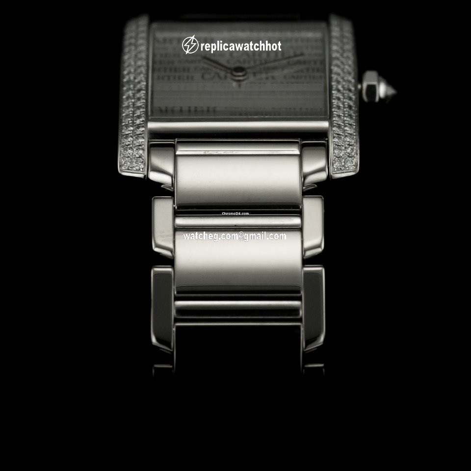 Cartier Tank Francaise Mens watch Unisex Quartz White gold WE101853 4