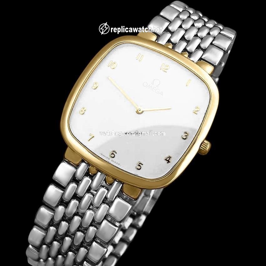 Omega De Ville Mens watch Unisex Quartz Gold Steel 6594 4