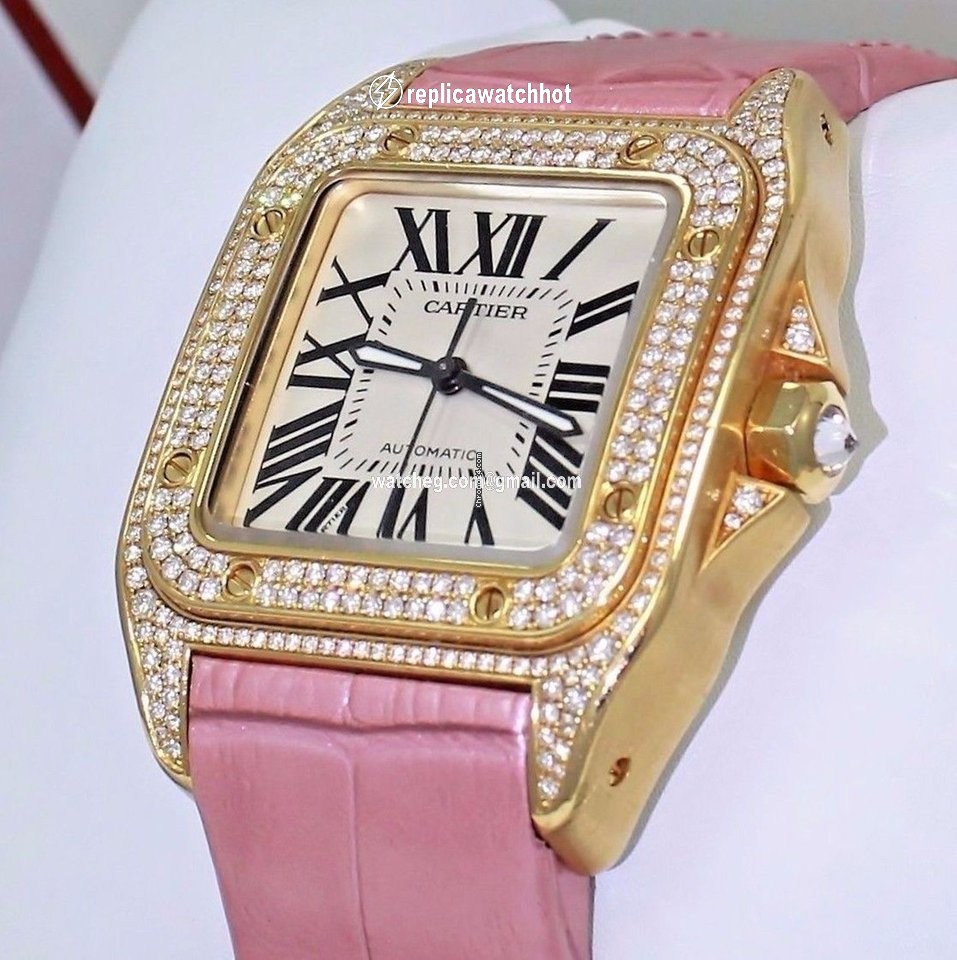 Cartier Santos 100 Womens watch Automatic Yellow gold WM502051 2880 5