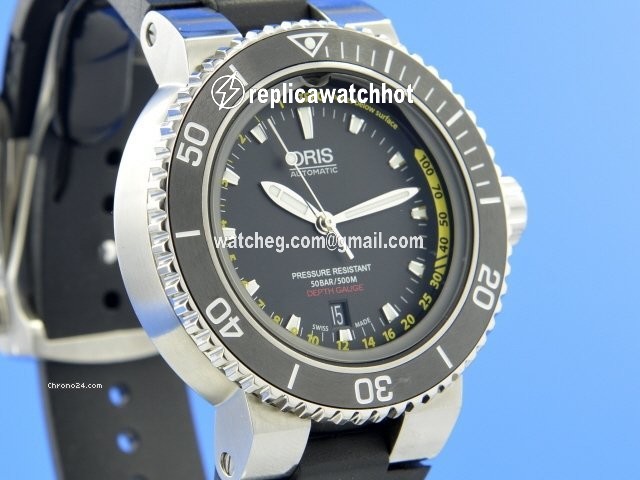 Oris Aquis Depth Gauge Automatic Steel 01 733 7675 4154-Set 5