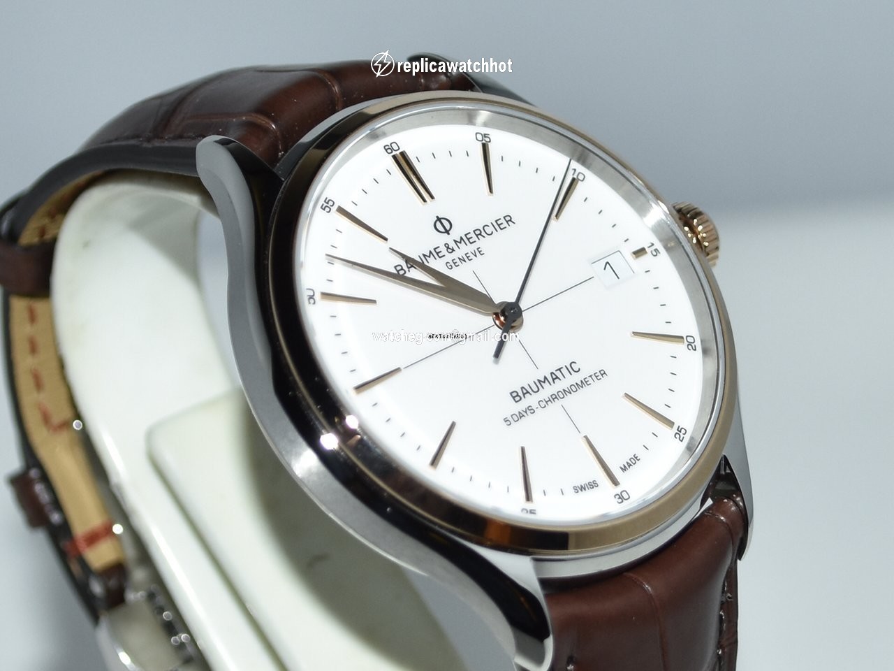 Baume & Mercier Clifton Mens watch Unisex Automatic Gold Steel MOA10519 5