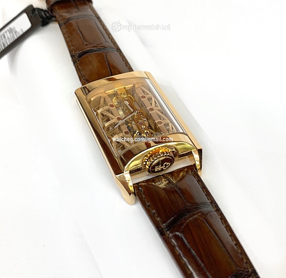 Corum Golden Bridge Mens watch Unisex Manual winding Rose gold B 313 03296 5