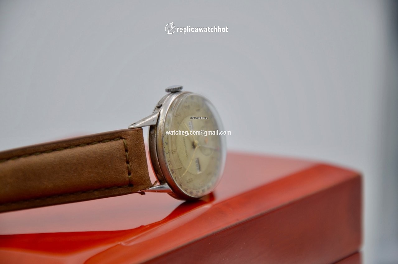 Movado Mens watch Unisex Manual winding Steel Movado triple calendar vintage 5