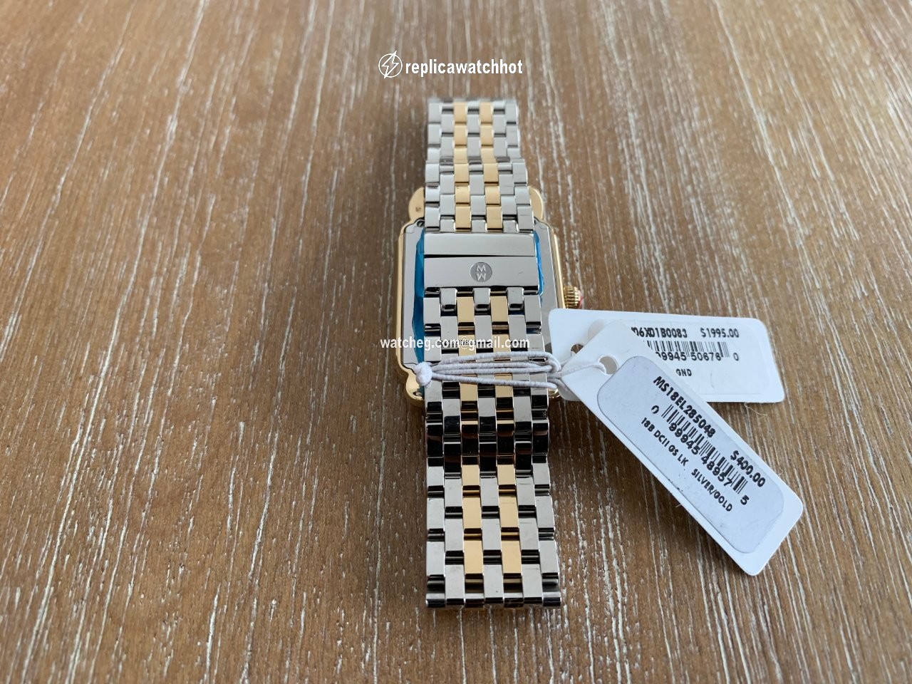 Michele Deco Womens watch Quartz Yellow gold Michele Deco II Bijoux Diamond Gold, Green Dial MW06X01B0083 5