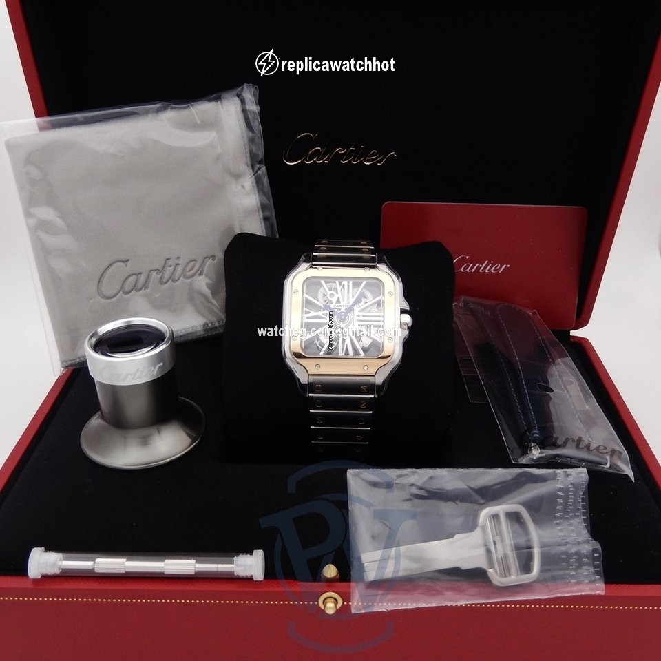 Cartier Santos Mens watch Unisex Automatic Gold Steel WHSA0012 5