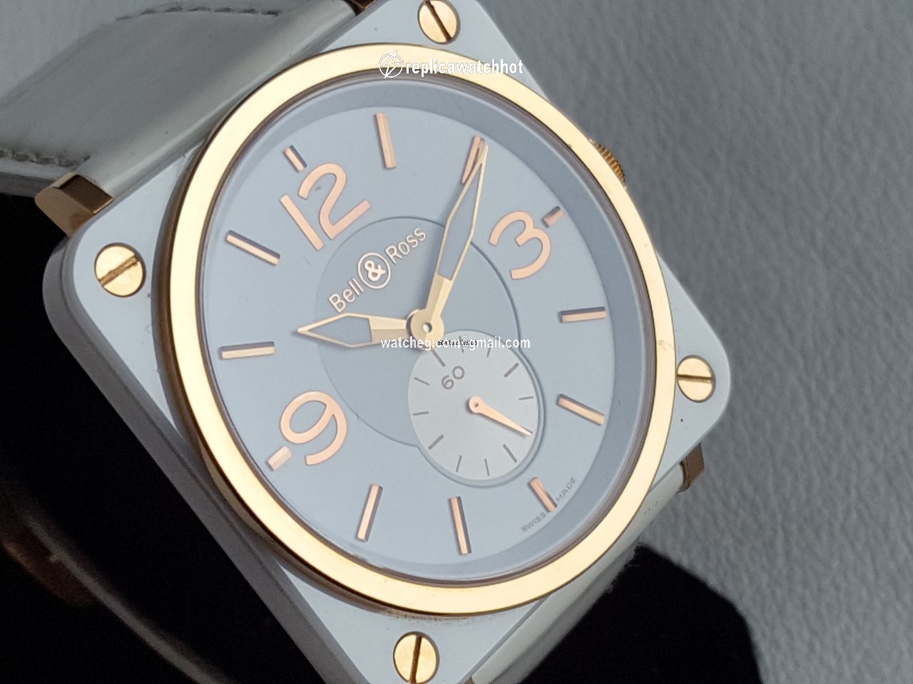 Bell & Ross BR S Mens watch Unisex Quartz Rose gold BRS-98-WCR 5