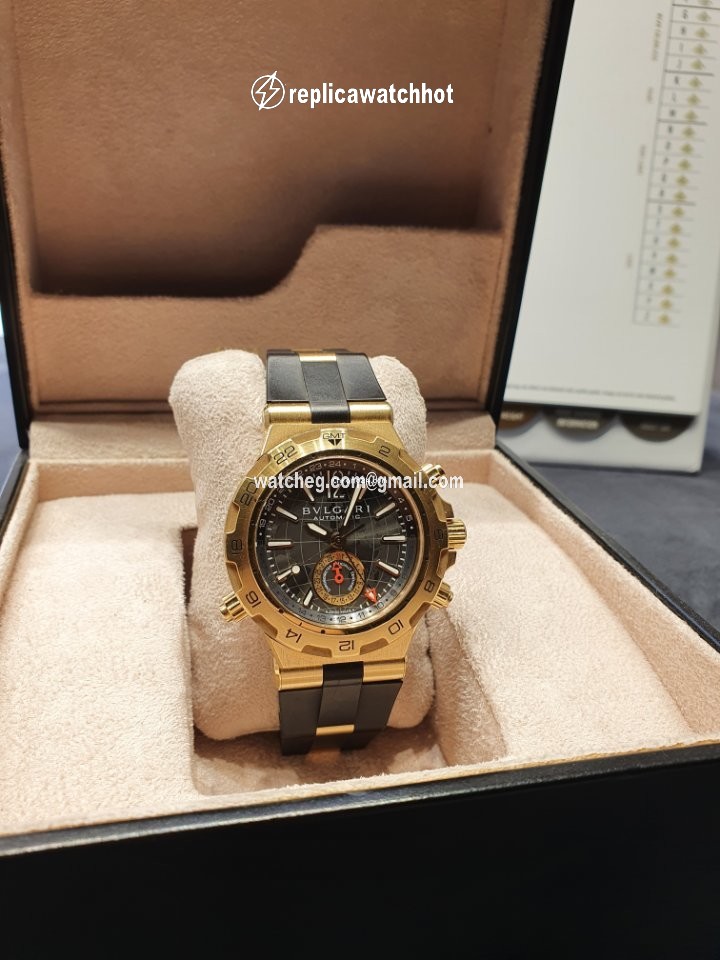 Bulgari Diagono Mens watch Unisex Automatic Yellow gold DP42 G GMT 5