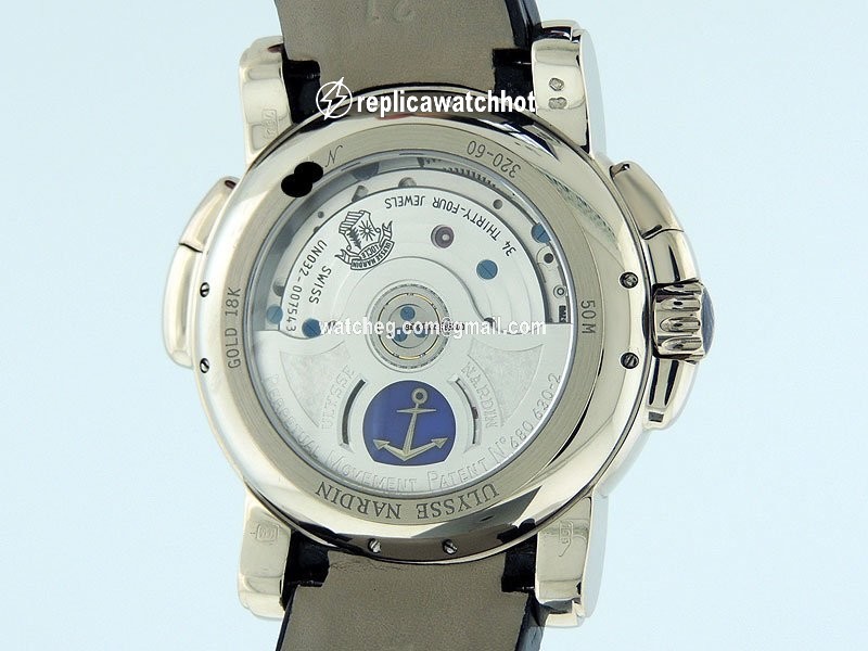Ulysse Nardin GMT + - Perpetual Mens watch Unisex Automatic White gold 320-60 60 5