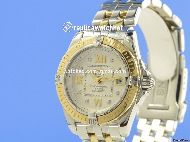 Breitling Cockpit Lady Womens watch Quartz Gold Steel D71356 5