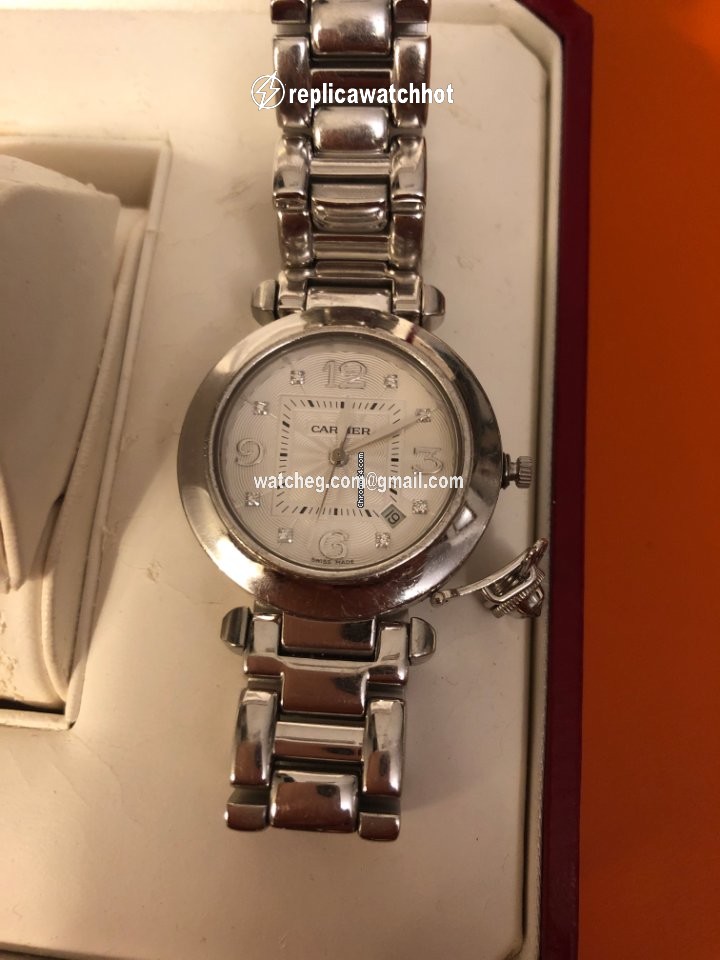 Cartier Pasha Womens watch Automatic White gold 2528 5