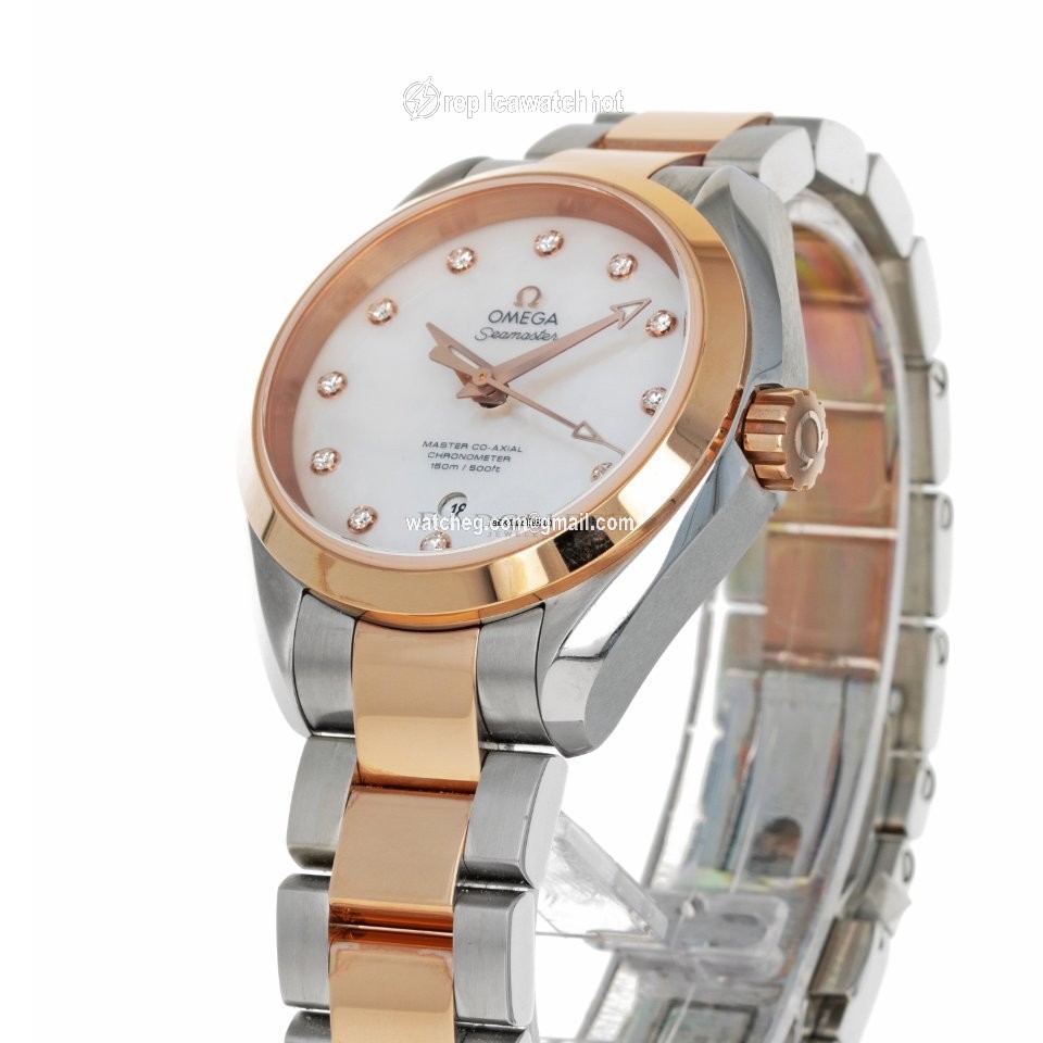 Omega Seamaster Aqua Terra Womens watch Automatic Gold Steel 231.20.34.20.55.001 5