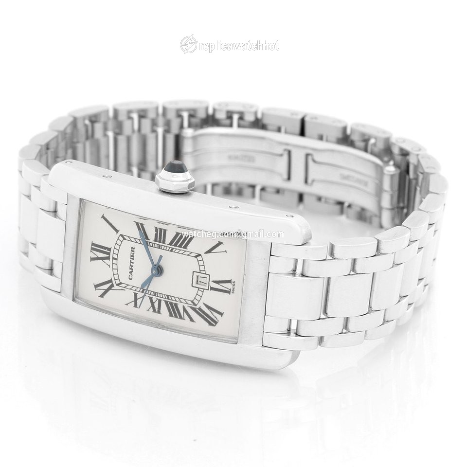 Cartier Tank Americaine Mens watch Unisex Automatic White gold W26036L1 1726 5