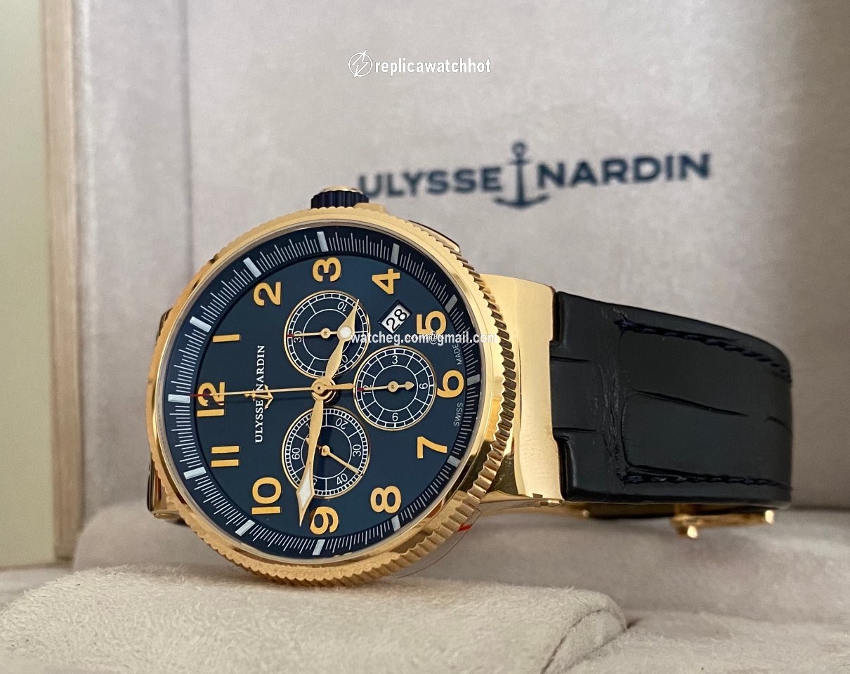Ulysse Nardin Marine Chronograph Mens watch Unisex Automatic Rose gold 1506-150 63 5
