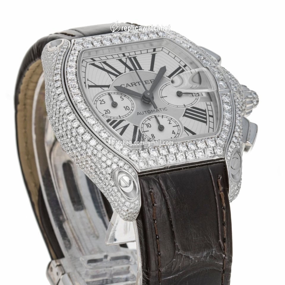Cartier Roadster Mens watch Unisex Automatic White gold Cartier 2826 5