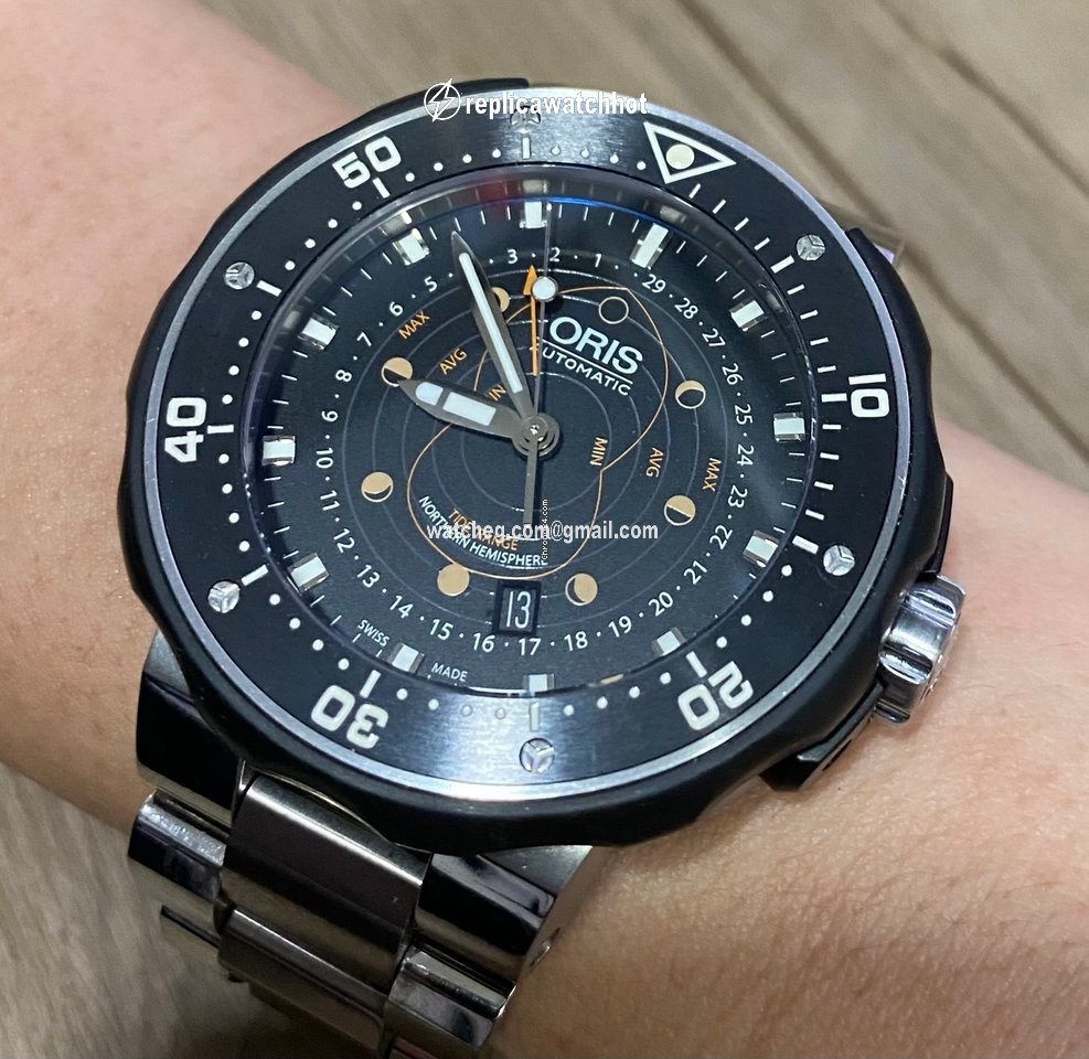 Oris ProDiver Pointer Moon Mens watch Unisex Automatic Titanium 01 761 7682 7154 5