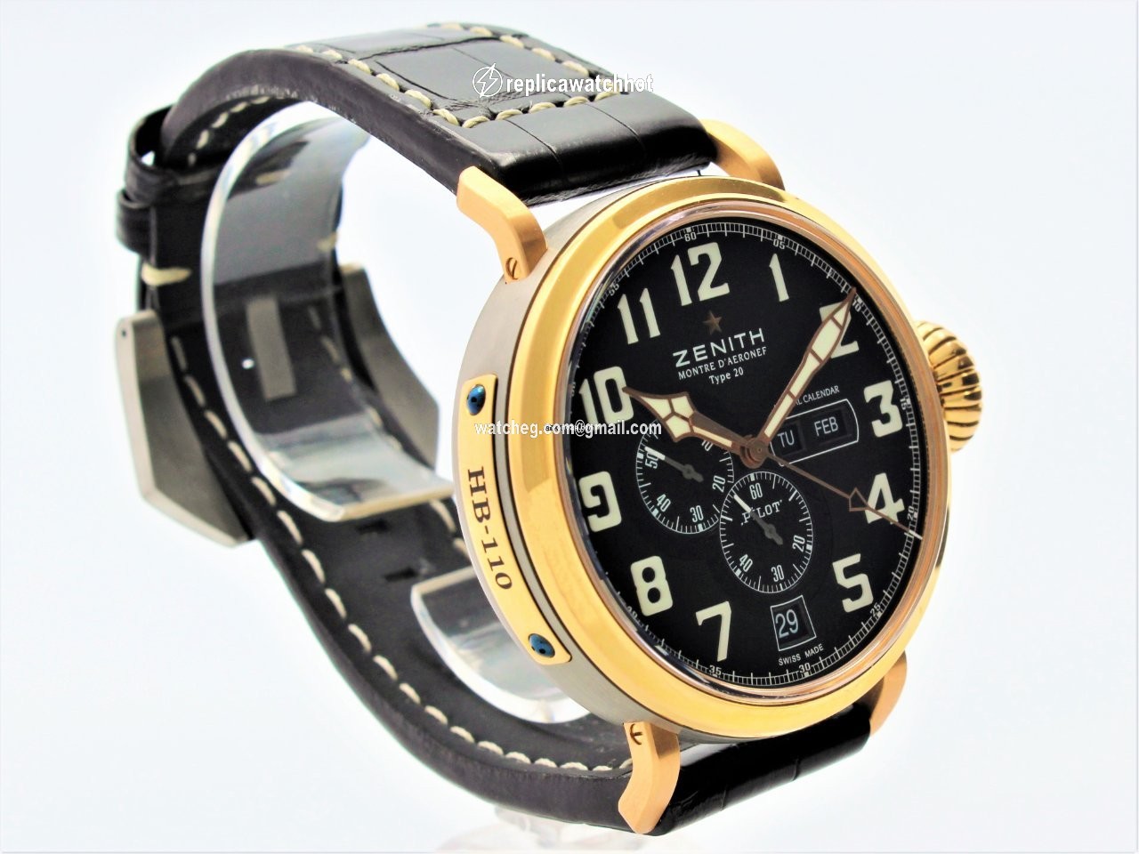 Zenith Pilot Type 20 Annual Calendar Mens watch Unisex Automatic Titanium 87.2430.4054 5