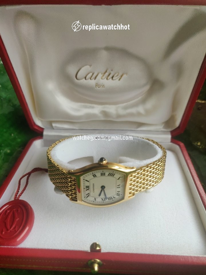 Cartier Tortue Mens watch Unisex Manual winding Yellow gold 96069 5