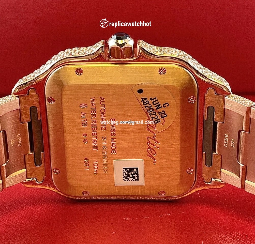 Cartier Santos Mens watch Unisex Automatic Rose gold WGSA0009 5