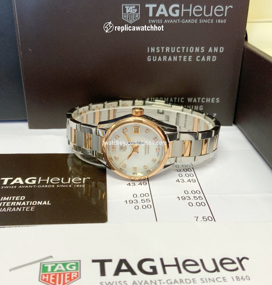 TAG Heuer Carrera Lady Womens watch Automatic Gold Steel WAR2452.BD0777 5