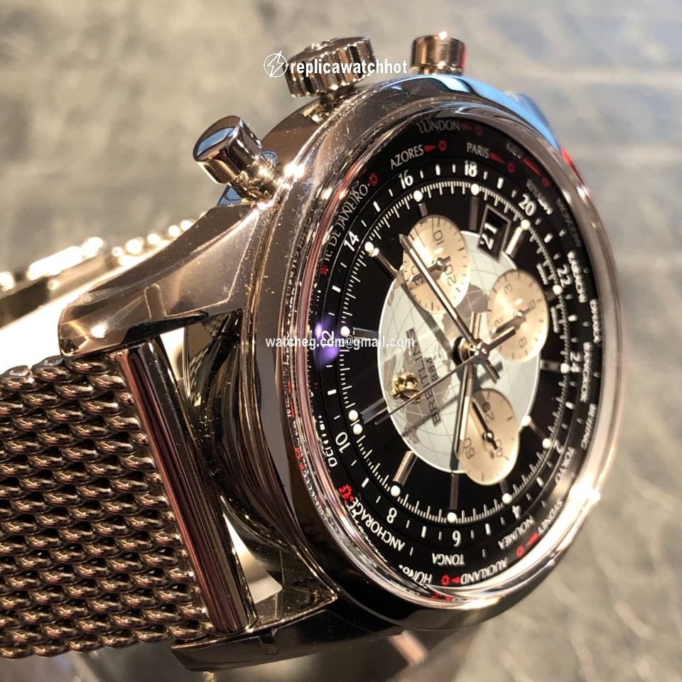 Breitling Transocean Chronograph Unitime Mens watch Unisex Automatic Steel AB 0510U4 5