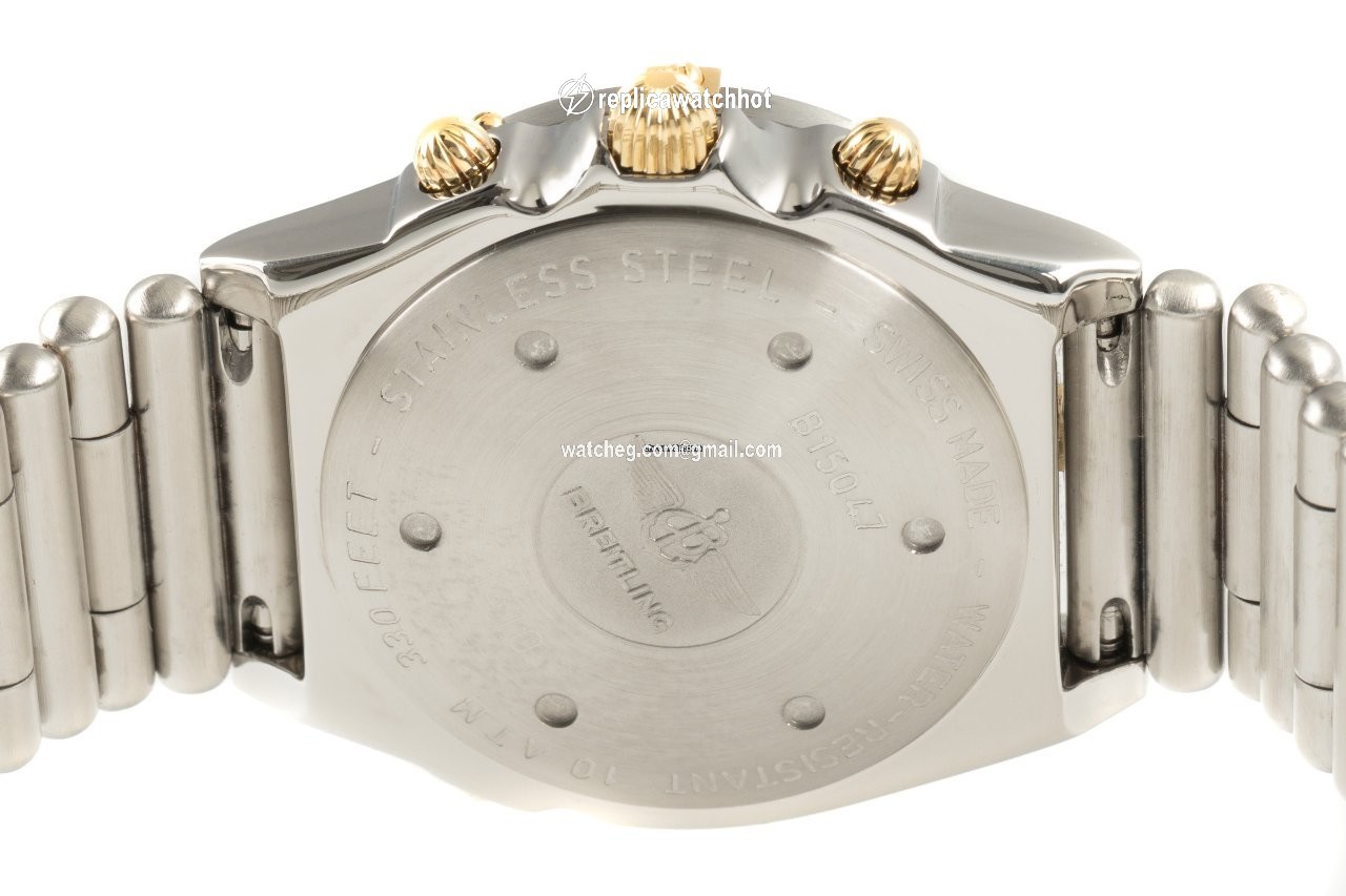 Breitling Duograph Mens watch Unisex Automatic Gold Steel B15047 5