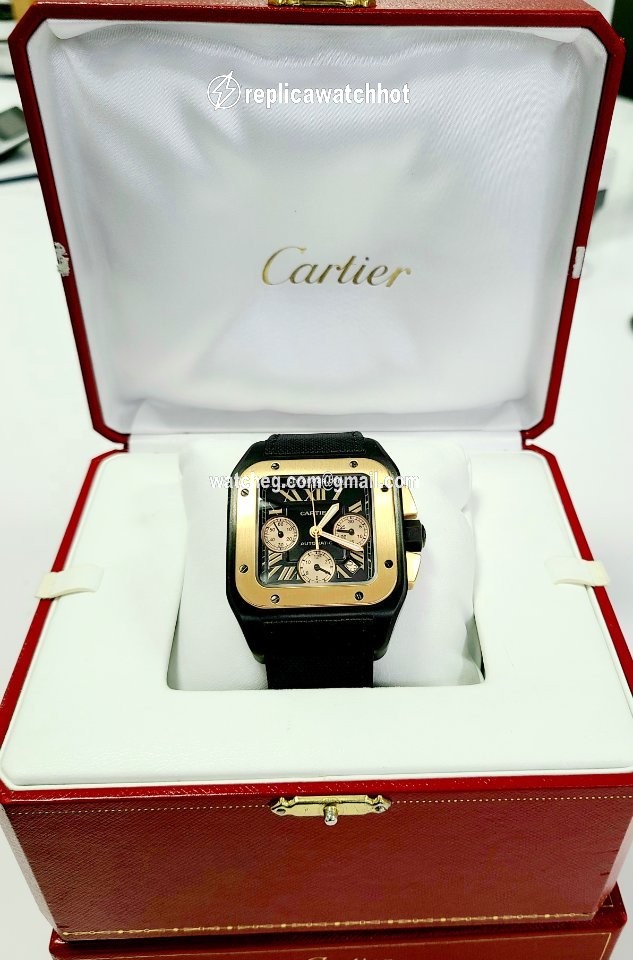 Cartier Santos 100 Mens watch Unisex Automatic Rose gold W2020004 5