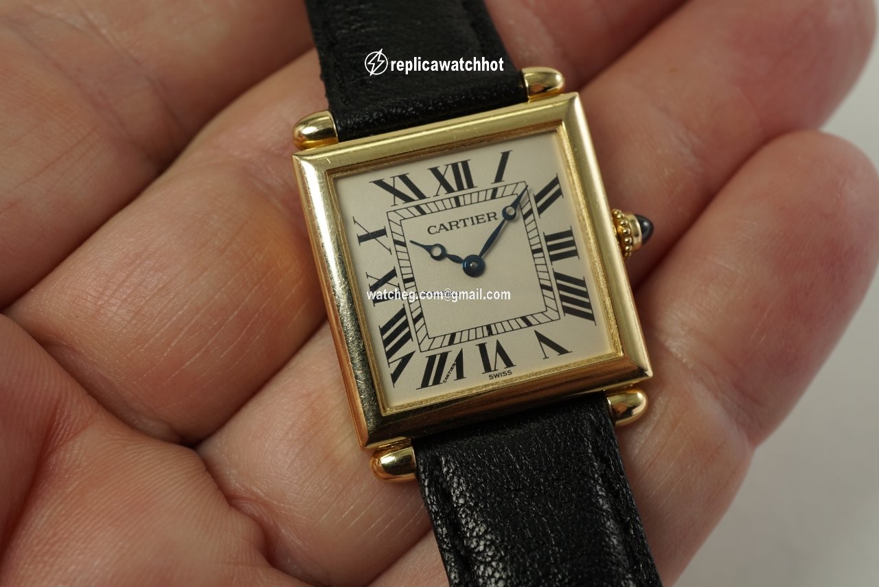 Cartier Tank Mens watch Unisex Quartz Yellow gold 1630 5