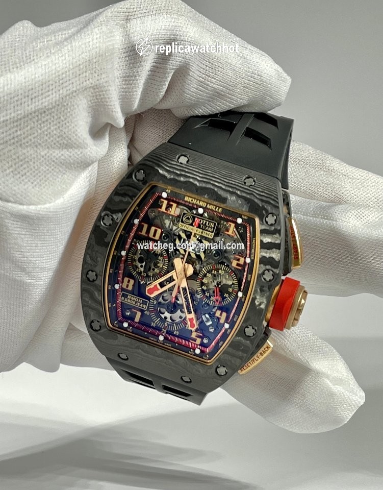 Richard Mille RM 011 Mens watch Unisex Automatic Rose gold RM11 F1 Lotus Romain Grosjean 5