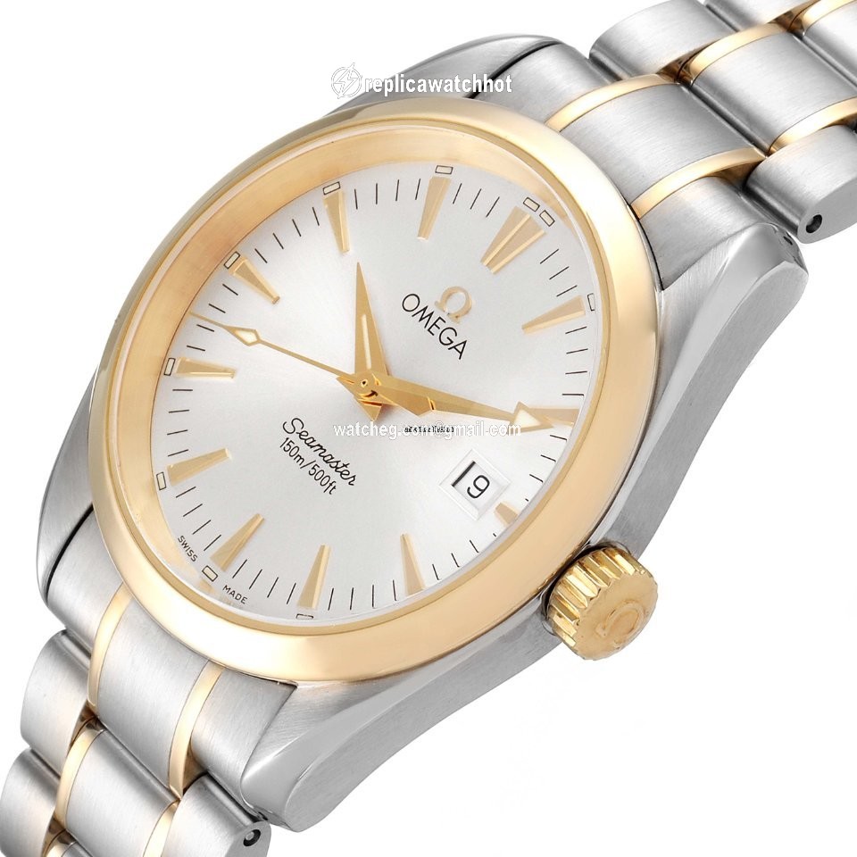 Omega Seamaster Aqua Terra Mens watch Unisex Quartz Gold Steel 2318.30.00 5