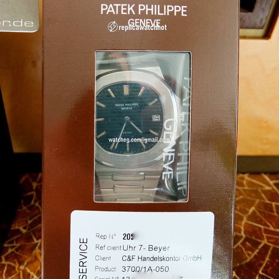 Patek Philippe Nautilus Mens watch Unisex Automatic Steel 3700 PP Nautlius Jumbo Stahl Beyer + 3700 GG G1belin -41mm Sammlerpaket 5