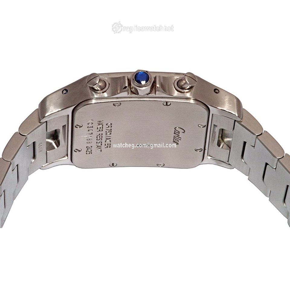 Cartier Santos Mens watch Unisex Quartz Gold Steel 2425 5