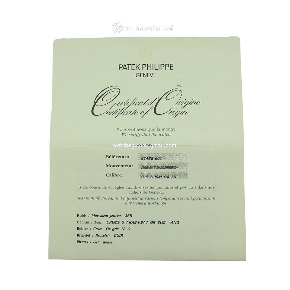 Patek Philippe Annual Calendar Mens watch Unisex Automatic White gold 5146 G-001 5