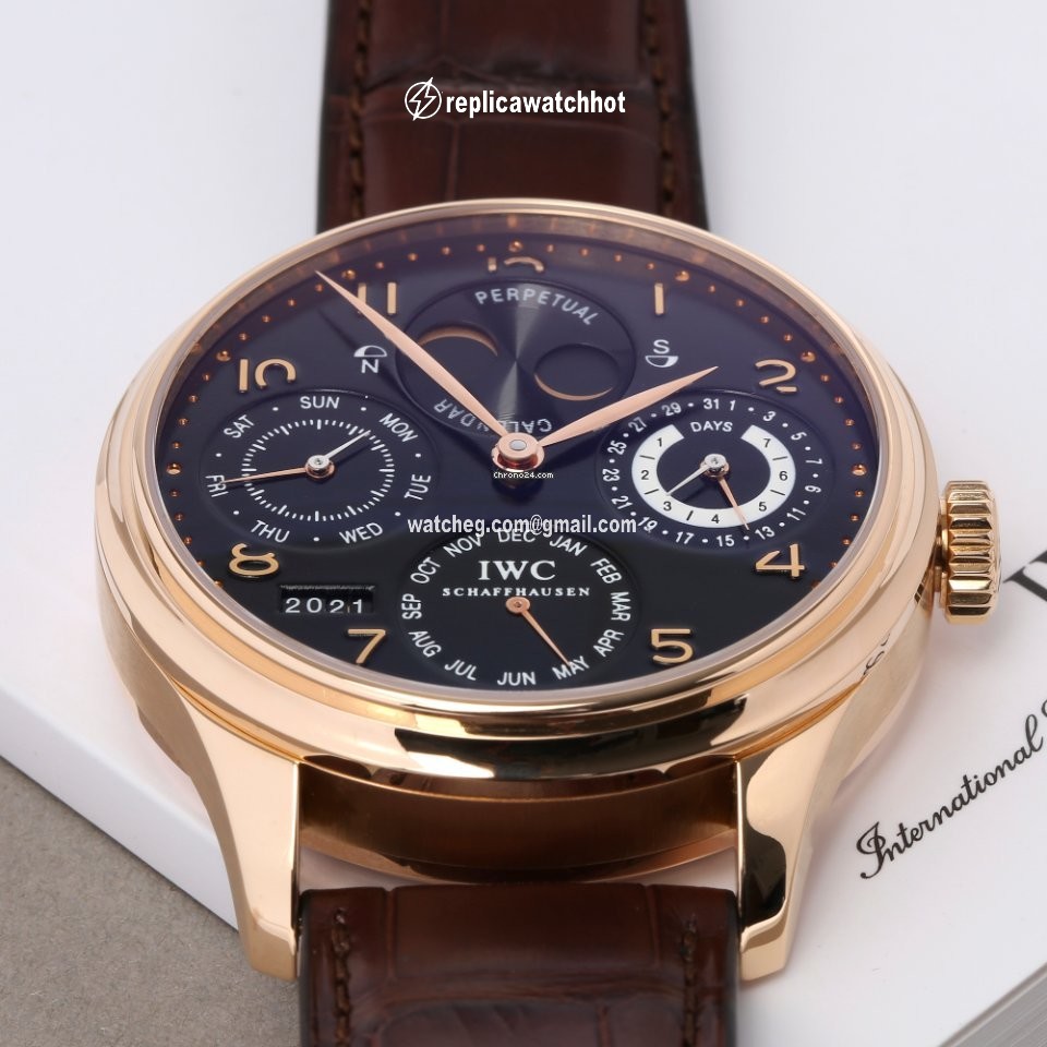 IWC Portuguese Perpetual Calendar Mens watch Unisex Automatic Rose gold IW502103 5