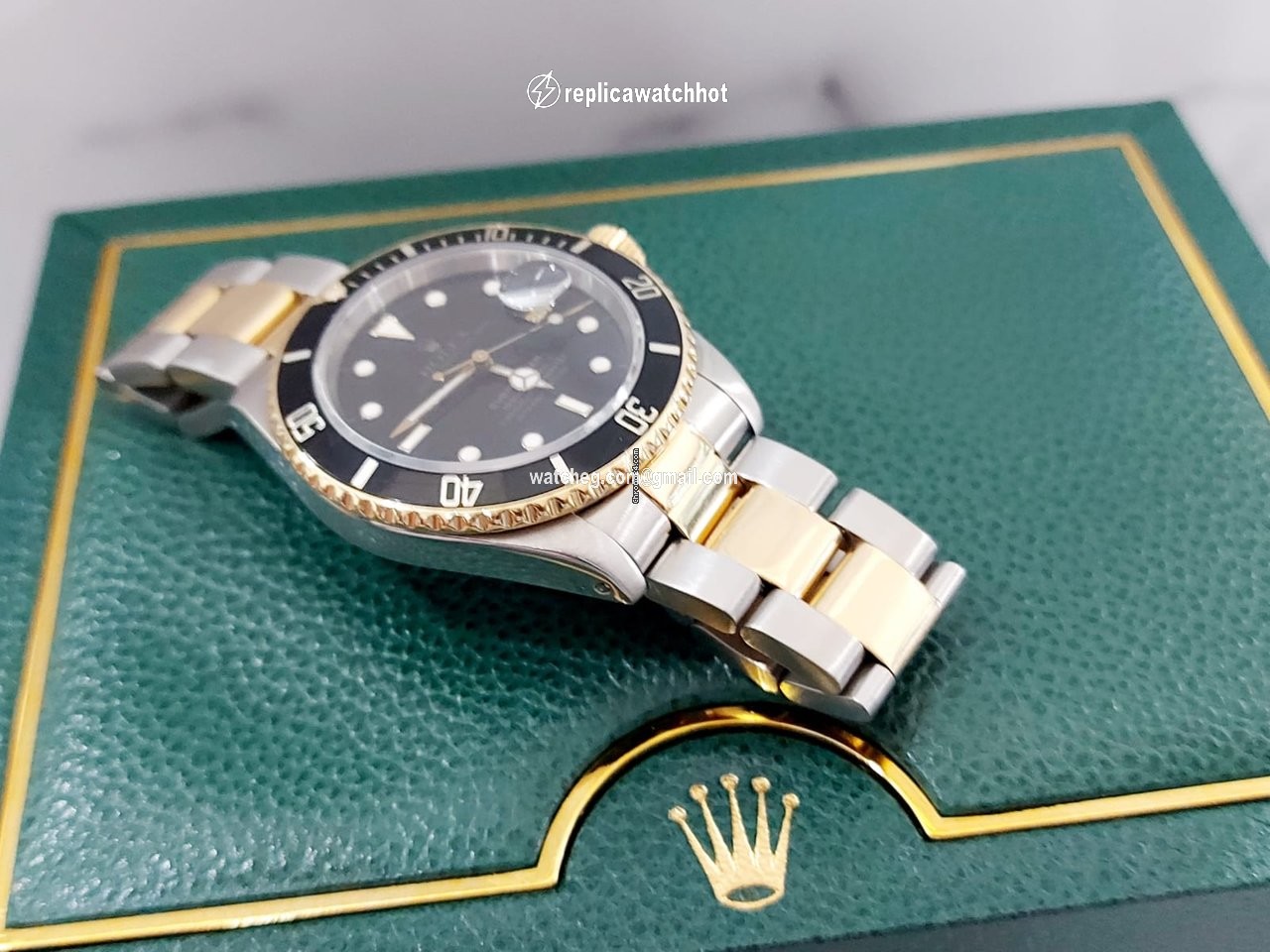 Rolex Submariner Date Mens watch Unisex Gold Steel Automatic 16613N Submariner 5