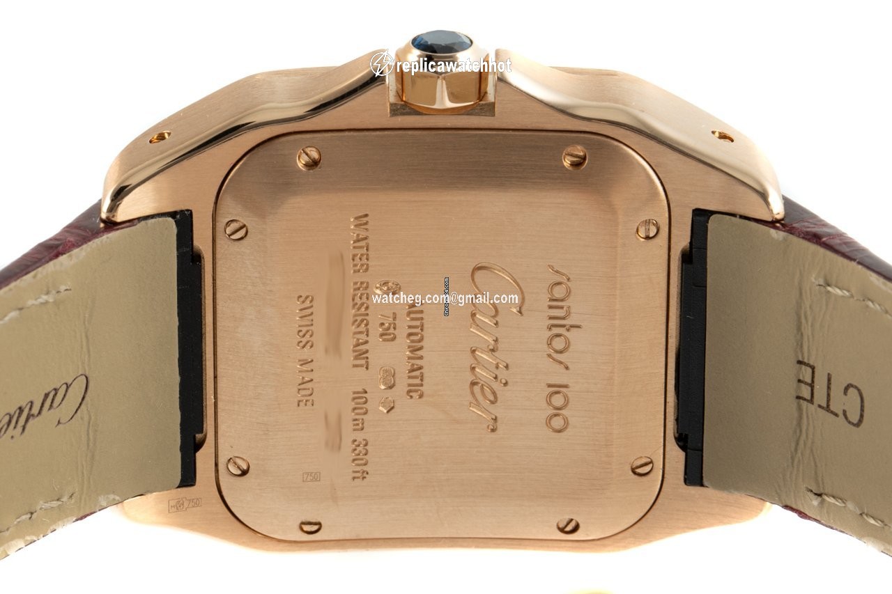 Cartier Santos 100 Mens watch Unisex Automatic Yellow gold 2879 5