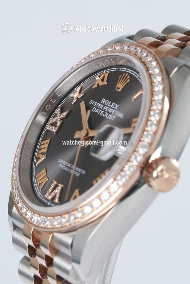 Rolex Datejust 36 Mens watch Unisex Gold Steel Automatic 126281 5