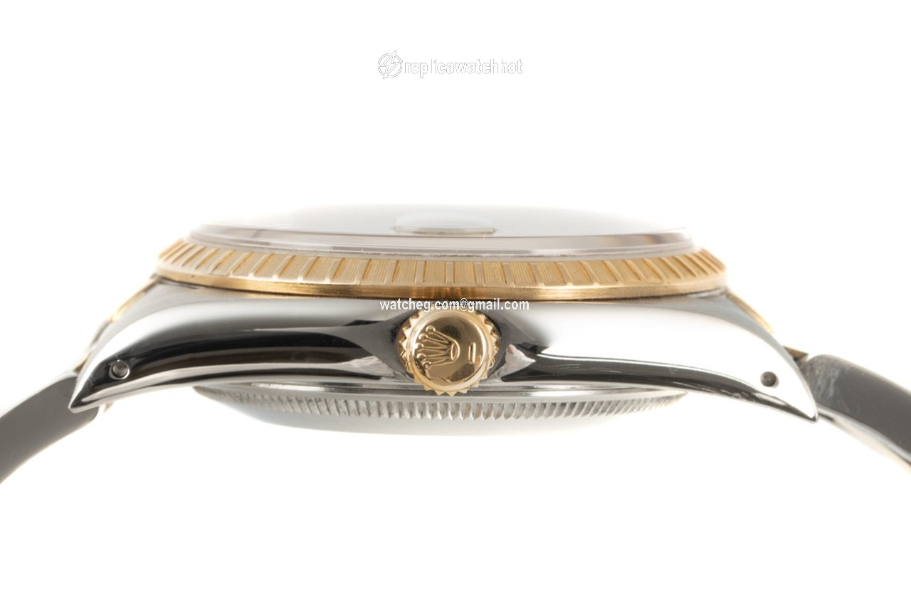 Rolex Oyster Perpetual Date Mens watch Unisex Gold Steel Automatic 15223 5